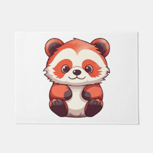 Paillasson Panda rouge mignonne