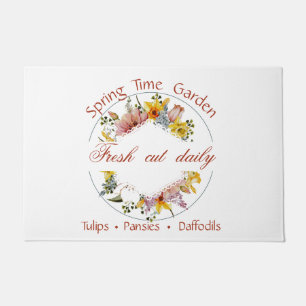 Paillasson panneau de jardin printanier