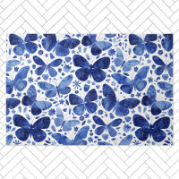Papillons Aquarelle Bleu