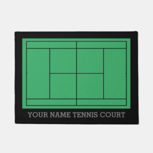 Paillasson Parcours de tennis privé personnalisé joli porte d