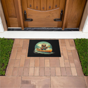 Paillasson Paresseux en kayak amateur de canoë drôle d'animau
