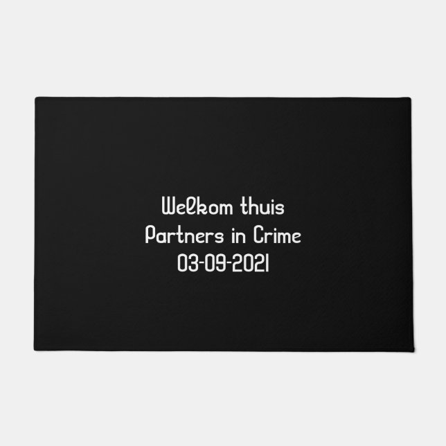 Paillasson Partenariat enregistré cadeau idée maison (Devant)