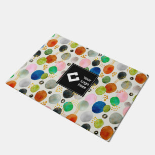 Paillasson Parties scintillant d'or de galet Abstrait + votre