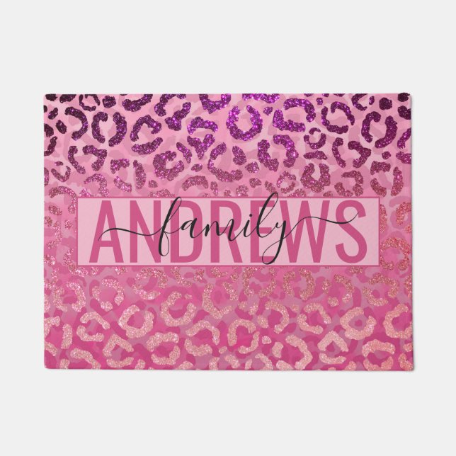 Paillasson Parties scintillant rose violet Poster de animal l (Devant)