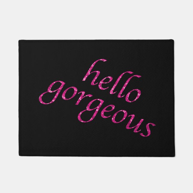 Paillasson Parties scintillantes roses Girly de citation (Devant)