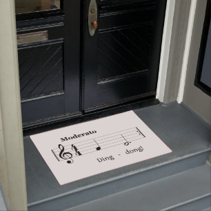 Paillasson Partition musicale pour Doorbell Sound Accueil hum