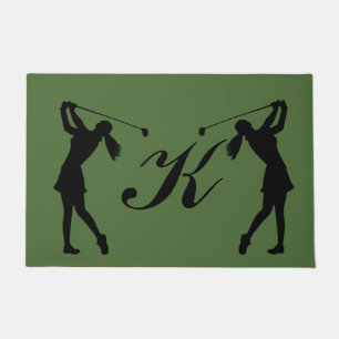 Paillasson Partouzeur de golf, femelle, monogramme