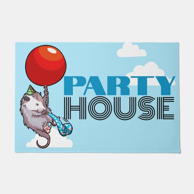 Paillasson PARTY HOUSE Funny Possum Balloon flottant Opossum (Devant)