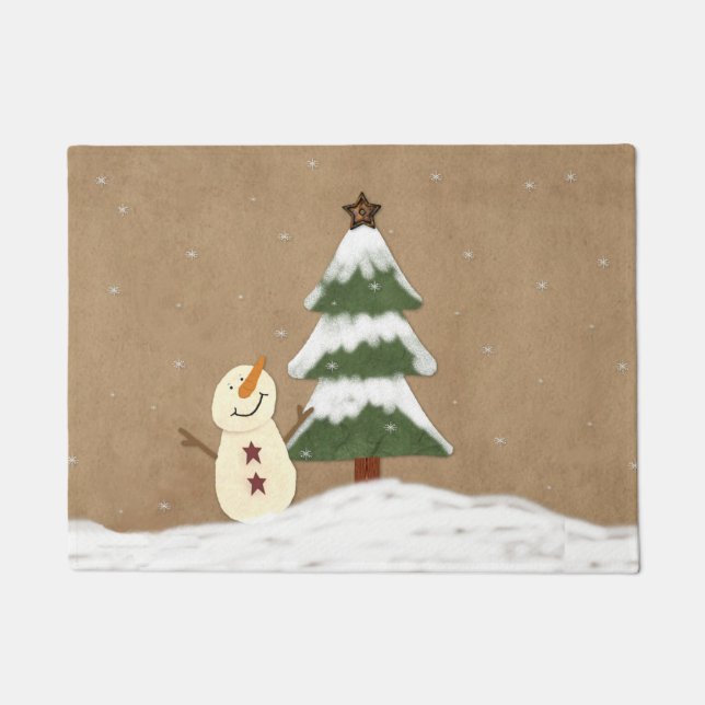 Paillasson Pays Noël Arbre Porte Mat (Devant)