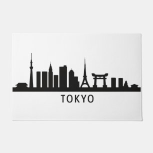Paillasson Paysage urbain japonais   Silhouette de la skyline