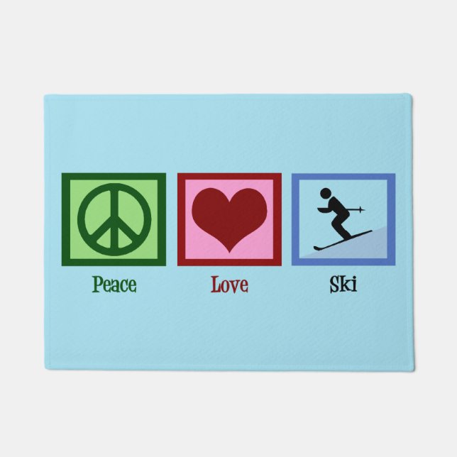 Paillasson Peace Love Ski (Devant)