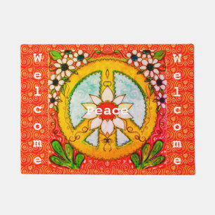 Paillasson Peace Sign Original Art Welcome Mat