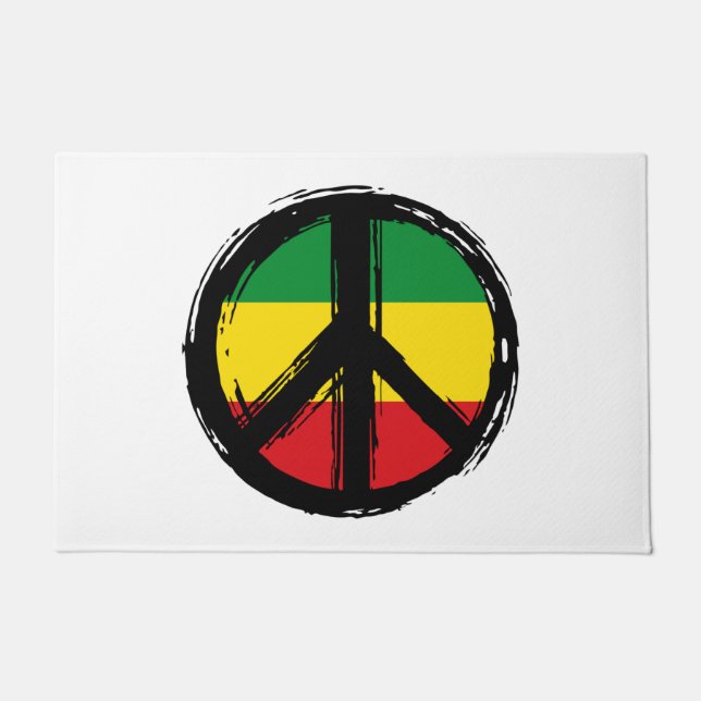 Paillasson Peace Symbol with reaggae style (Devant)