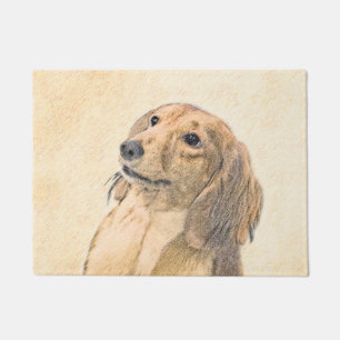 Paillasson Peinture de Dachshund (Longhaïs) - Art original d