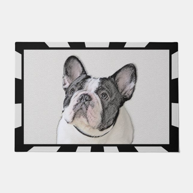 Paillasson Peinture française de Bulldog (Pied de broche) - A (Devant)
