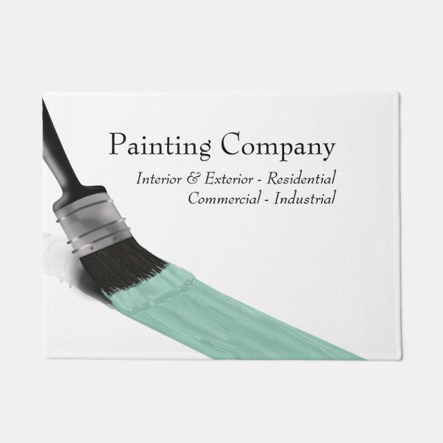 Paillasson Peinture Peintre Service Société Brush Pastel Mint (Devant)