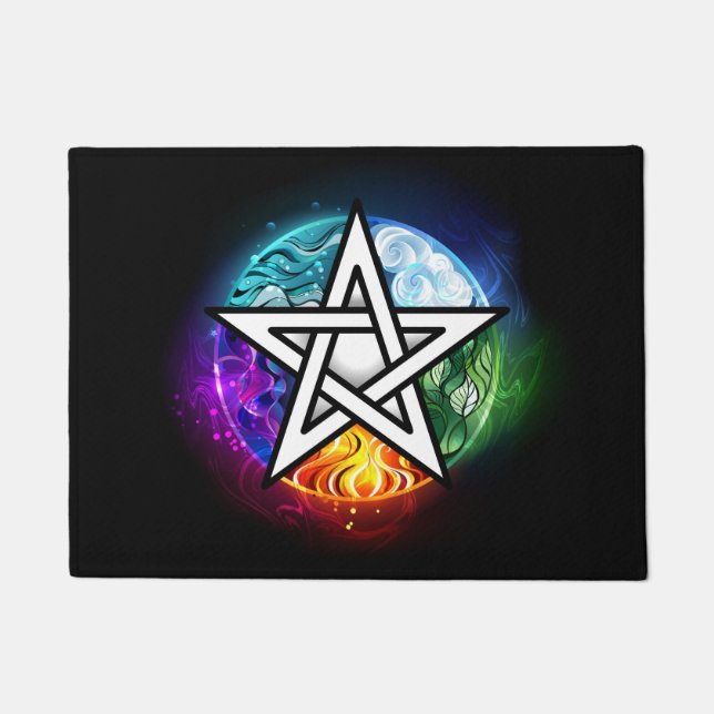 Paillasson pentagramme du Wiccan (Devant)