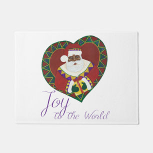 Paillasson Père Noël afro-américain