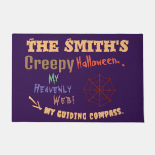 Paillasson Personnalisé Fun violet Halloween Spider Web