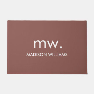 Paillasson Personnalisé Monogram Pastel Élégant Design Modern