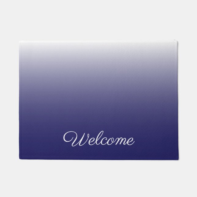 Paillasson Personnalized gradient ombre navy blue (Devant)