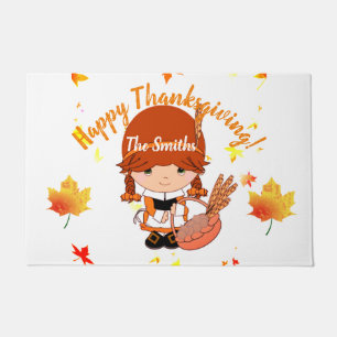 Paillasson Petit pèlerin Thanksgiving sur mesure