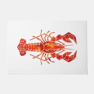 Paillasson Phomard polygonal rouge