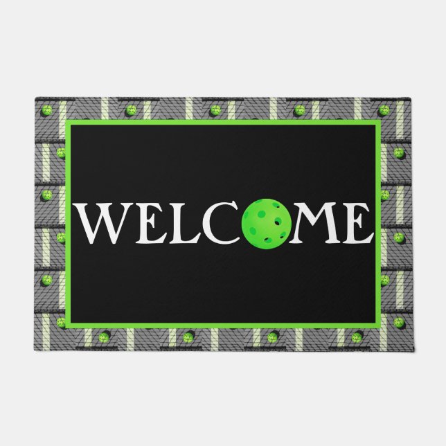 Paillasson Pickleball 'Jusqu'à ce que les feux de rue arriven (Devant)