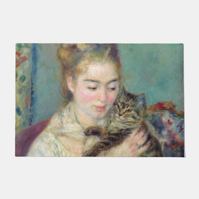 Paillasson Pierre-Auguste Renoir - Femme avec chat (Devant)