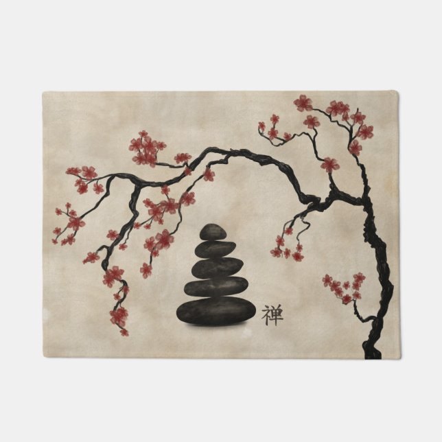 Paillasson Pierres zen Sakura Tree (Devant)