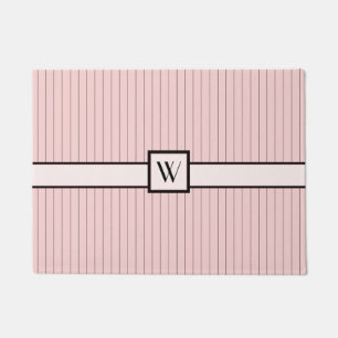 Paillasson Pink avec Pinstripes Noir
