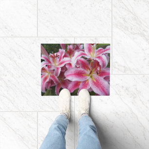 Paillasson Pink Oriental Lilies Floral