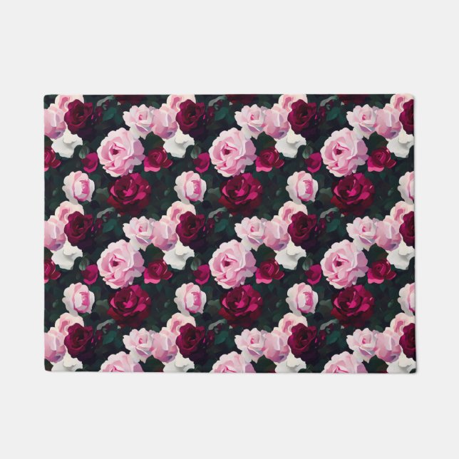Paillasson Pink Painted Roses (Devant)