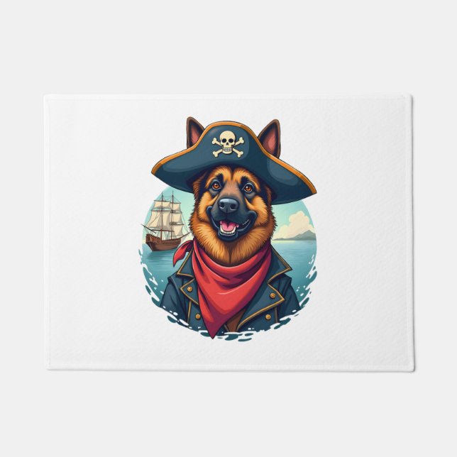 Paillasson Pirate de chien berger allemand (Devant)