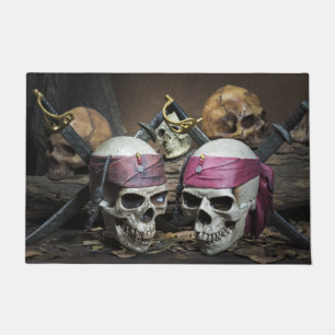 Paillasson Pirate Skuls porte mat