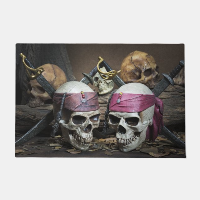 Paillasson Pirate Skuls porte mat (Devant)