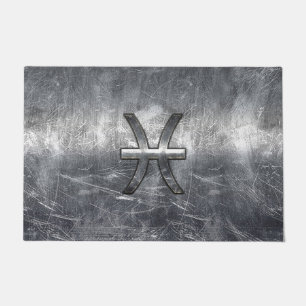 Paillasson Pisces Zodiac Connexion Grunge Silver Steel Style