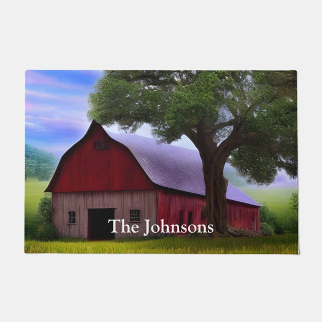 Paillasson Pittoresque Rustique Feuille d'érable d'automne (Devant)