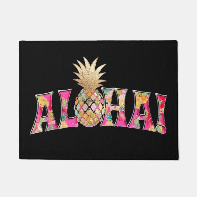 Paillasson PixDezines Aloha Pineapple/do-it-yourself arrière  (Devant)