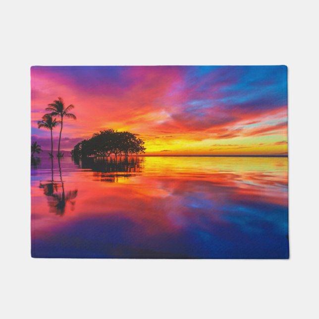 Paillasson Plage majestueuse du coucher du soleil | Wailea, (Devant)
