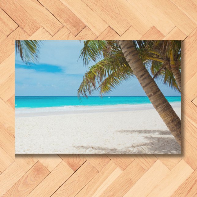 Paillasson Plage tropicale, Sable, Océan, Palm Tree Fun Summe (A touch of the tropics for your home!)