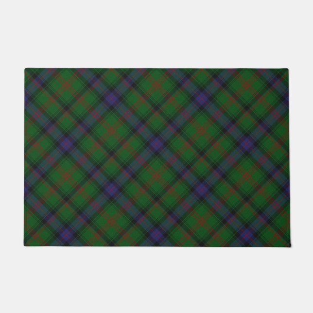 Paillasson Plaid bleu vert tartan Park (Devant)