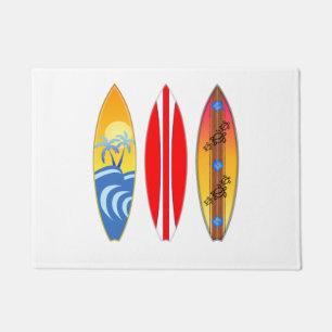 Paillasson Planches de surf vintages surfant