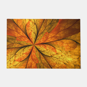 Paillasson Plante d'automne, Abstrait moderne Fractal Art Lea