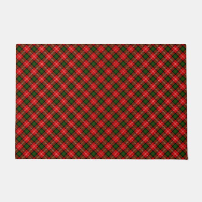 Paillasson Plaque vert rouge tartan MacKintosh (Devant)