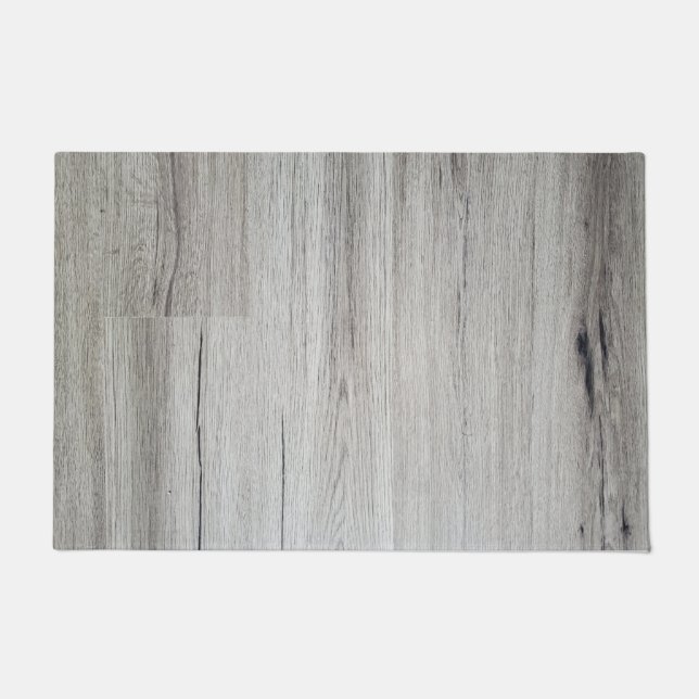 Paillasson Plaques de plancher en bois gris (Devant)