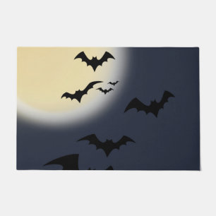 Paillasson Pleine lune Halloween avec chauves-souris