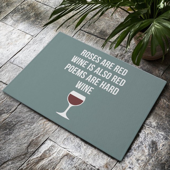Paillasson Poème du vin amusant - Le vin est la poésie rouge  (Custom Welcome Doormat)