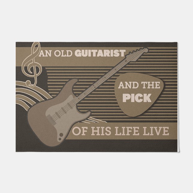 Paillasson Poignée de guitariste, cadeau d'amant aux instrume (Devant)