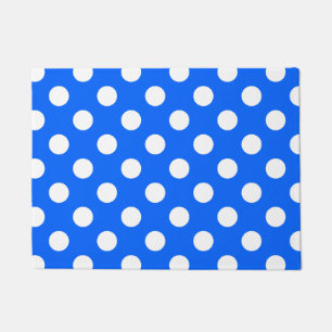 Paillasson Pois blancs sur bleu royal